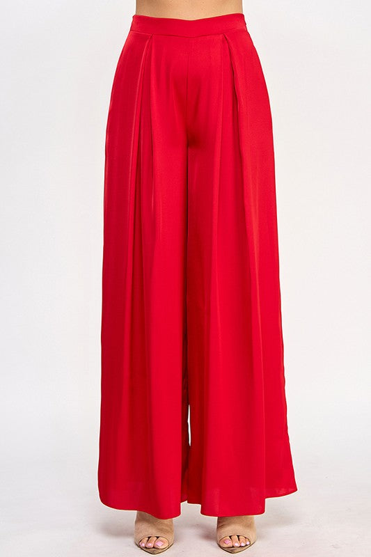 Wide Leg Red Pant