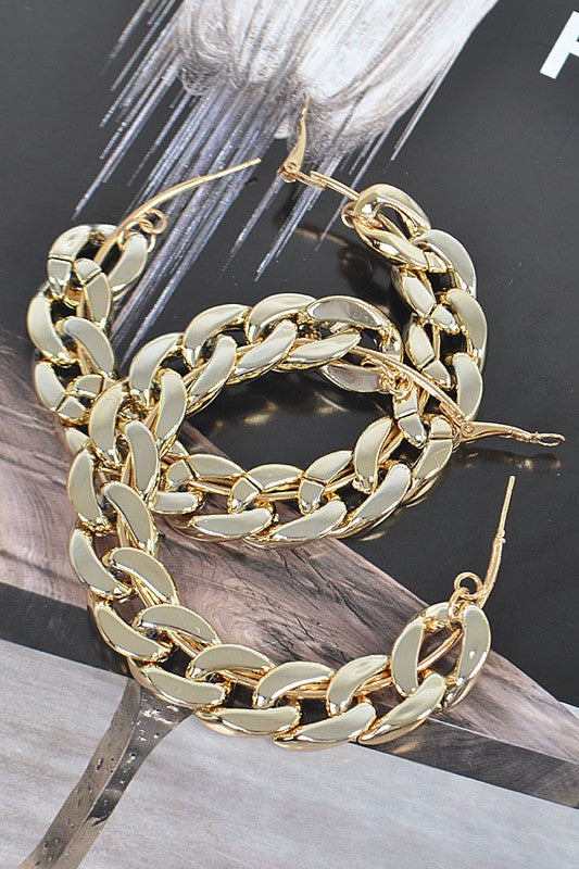 Chain Hoop Earrings