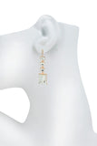Baguette Rhinestone Drop Stud Earring