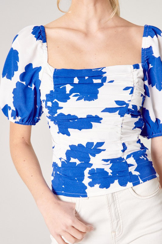 Floral Ruched Top