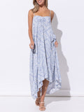 Spaghetti Strap Hi Low Maxi Dress