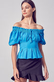 Off Shoulder Woven Casual Top