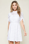 Crochet Lace Short Dress