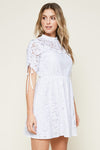Crochet Lace Short Dress