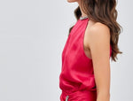 Halter Neck Chain Detail Top