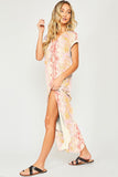 Snakeskin Print Maxi Dress