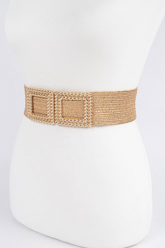 Double Metal Buckle Elastic Belt (Pick Color)