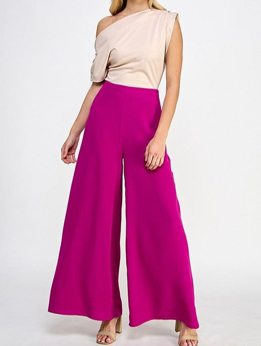 Wide Flare Palazzo Pants (Pick Color)