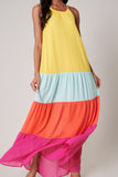 Color Block Maxi Dress