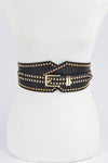 Studded Wide Stretch Belt (Pick Color)