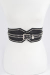 Studded Wide Stretch Belt (Pick Color)