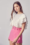 Ruffle Sleeve Blouse