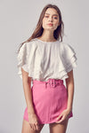 Ruffle Sleeve Blouse