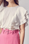 Ruffle Sleeve Blouse