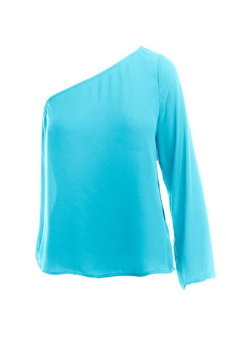 One Shoulder Long Sleeve Top