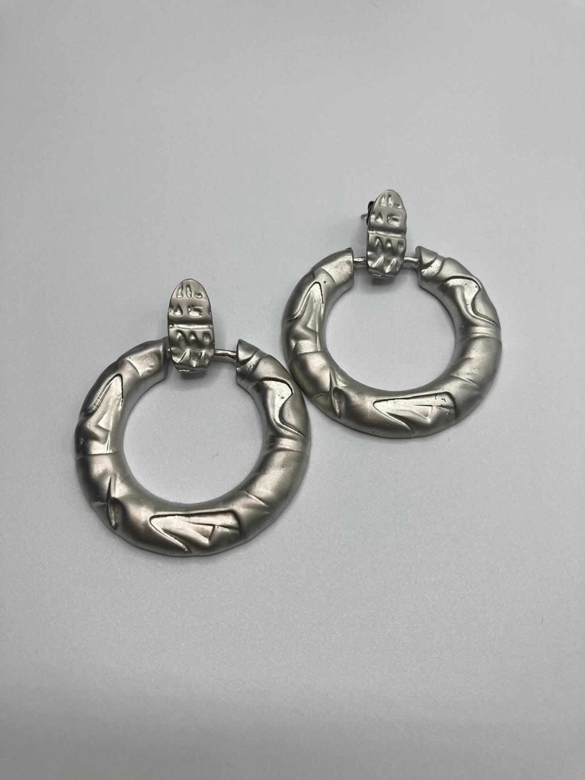 Open Texturized Circle Hoops