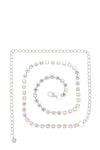 Single Line Bold Rhinestone Metal Belt (Pick Color)