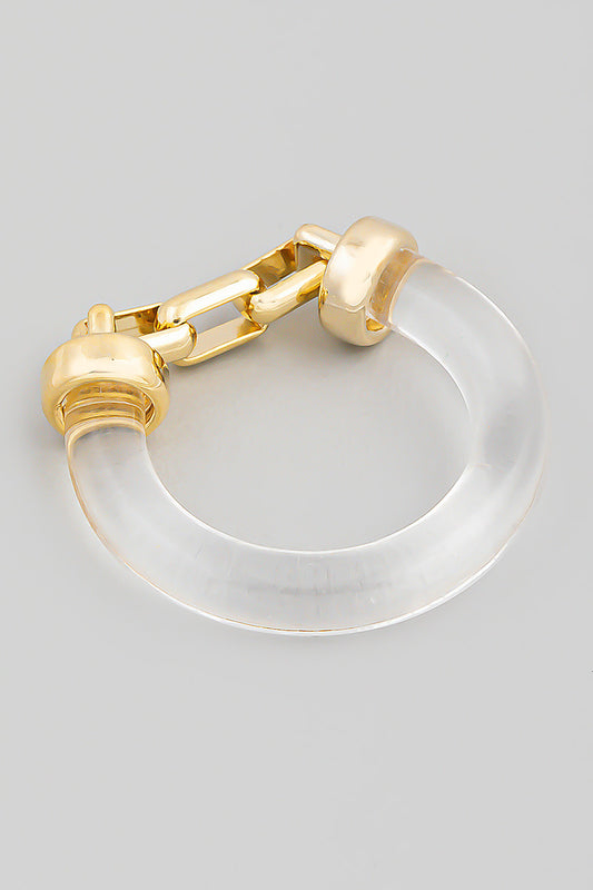 Acetate Resin Ring Chain Detail Band (Pick Color)