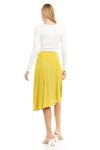 Paneled Asymmetric Midi Skirt