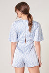 Satin Wrap Romper