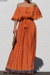Off Shoulder Maxi Dress