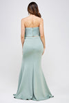 Strapless Fringe Detail Formal Dress Set