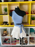 One Shoulder Cut Out Crop Top