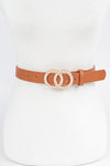 Double Loop Pearl Buckle Belt