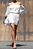 Pleated Off Shoulder Romper (Pick Color)