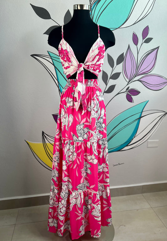 Floral printed Crop and Maxi Skirt Set