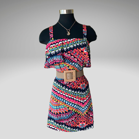 Mystic Jewel Print Sun Short Dress