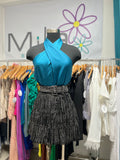Hammer Satin Twisted Halter Tank