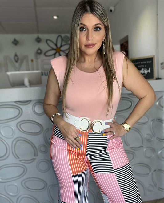 Padded Shoulder Bodysuit
