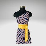Diamond Medallion One Shoulder Short Dress