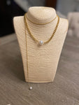 Stainless Steel Pearl detail Necklace Set