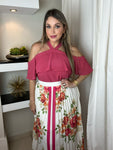 Off Shoulder Blouse with Tie Detail (Pick Color)