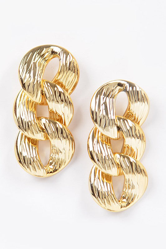 CCB Textured Chain Earrings