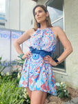 Jewel Medallion High Low Dress