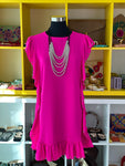 Ruffle Embellished Short Dress (Pick Color)