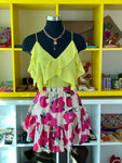 Floral Printed Ruffled Skirt