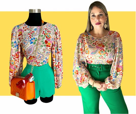 Floral Paradise Valley Long Sleeve Top